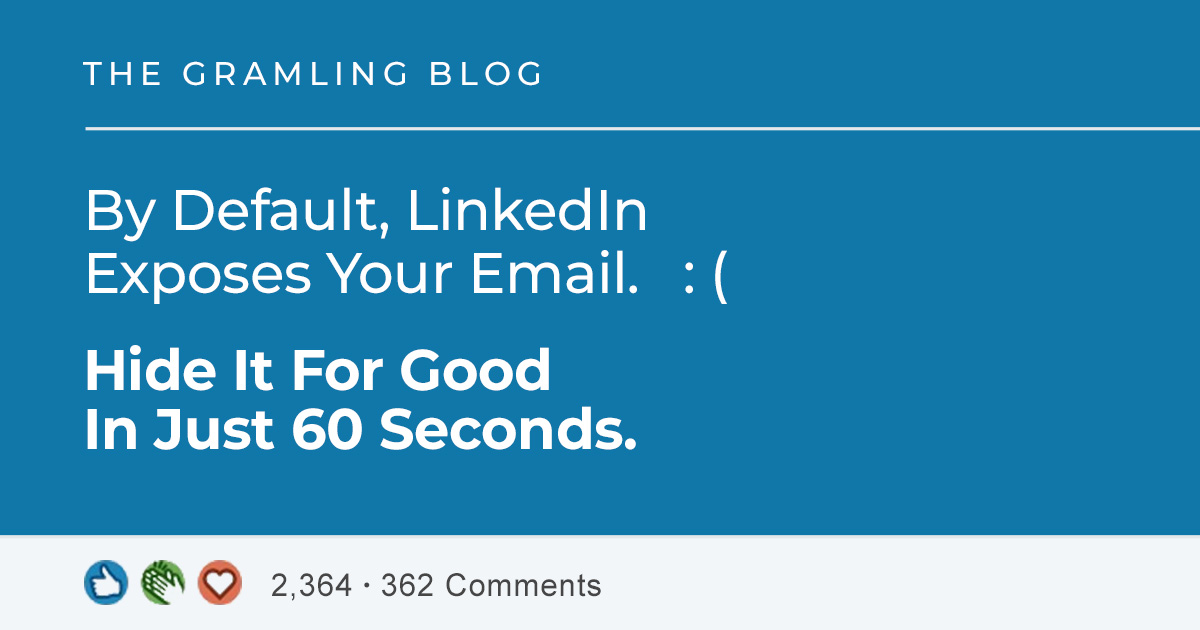 how can i hide my email in linkedin